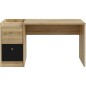 Bureau droit COXIM - Chene / Noir - 139,6 x 74 x 59,8 cm