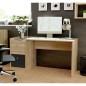 Bureau droit COXIM - Chene / Noir - 139,6 x 74 x 59,8 cm