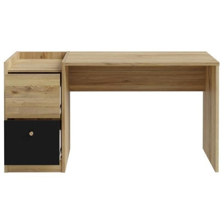 Bureau droit COXIM - Chene / Noir - 139,6 x 74 x 59,8 cm Bureau droit COXIM - Chene / Noir - 139,6 x 74 x 59,8 cm