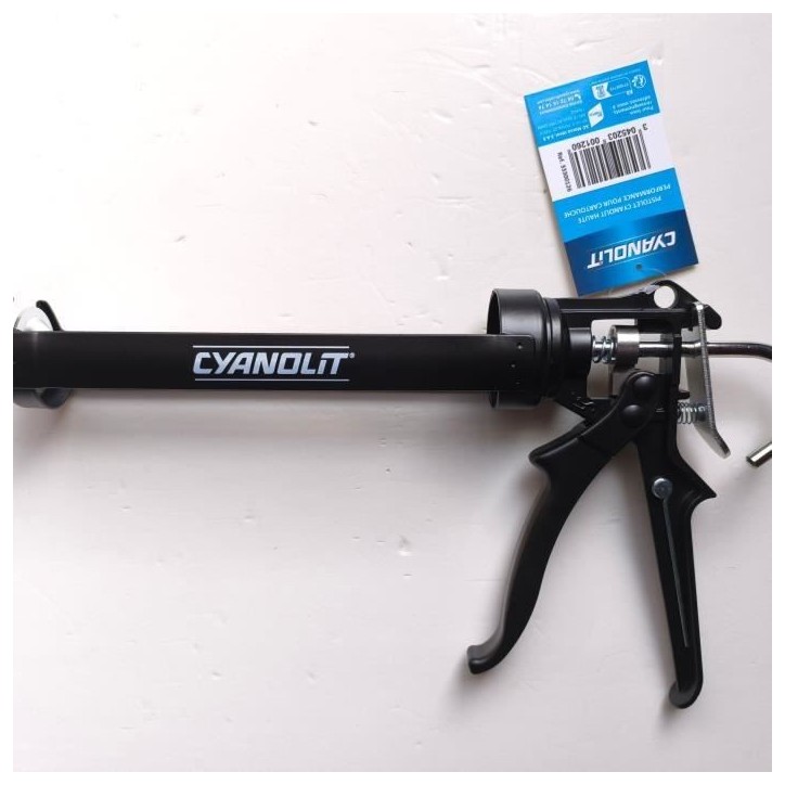 Pistolet d'application - CYANOLIT - Pistolet pro - 310 ml - Compatible cartouches standard - Ergonomique et robuste Pistolet d'application - CYANOLIT - Pistolet pro - 310 ml - Compatible cartouches standard - Ergonomique et robuste