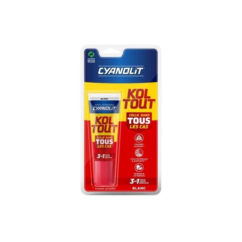 Colle de fixation et d'étanchéité - CYANOLIT - Blanc - Blister 50ml Colle de fixation et d'étanchéité - CYANOLIT - Blanc - Blister 50ml