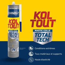 Colle de fixation et d'étanchéité - CYANOLIT - Total tech - Gris -