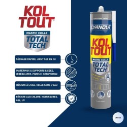 Colle de fixation et d'étanchéité - CYANOLIT - Total tech - Gris -