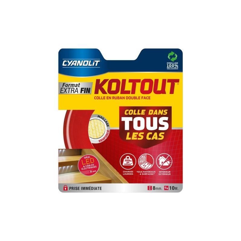Ruban adhésif double face - CYANOLIT - Ruban extra fin - Ultra fin - Ruban adhésif double face - CYANOLIT - Ruban extra fin - Ultra fin -