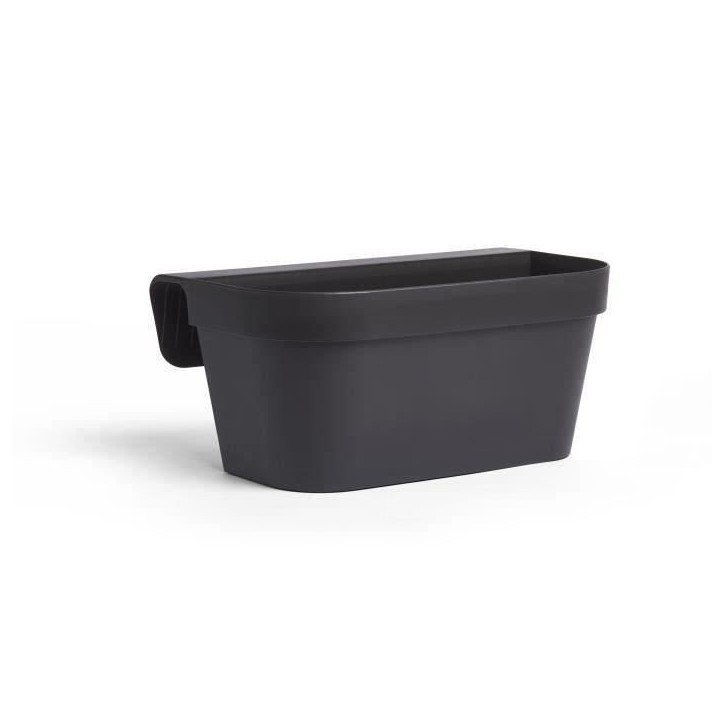 Jardiniere+crochet - GARDEN ID Star - Noir-Anth 50 x 21 cm - Fixation facile - Réserve d'eau - recyclé et 100% recyclable Jardiniere+crochet - GARDEN ID Star - Noir-Anth 50 x 21 cm - Fixation facile - Réserve d'eau - recyclé et 100% recyclable