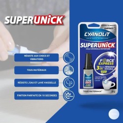 Colle réparatrice - CYANOLIT - Super unick instant pro - 20 g - Haute