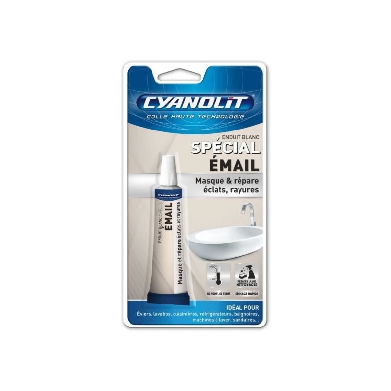 Enduit spécial email - CYANOLIT - 15 ml - Réparation et finition de Enduit spécial email - CYANOLIT - 15 ml - Réparation et finition de