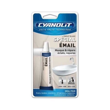 Enduit spécial email - CYANOLIT - 15 ml - Réparation et finition de