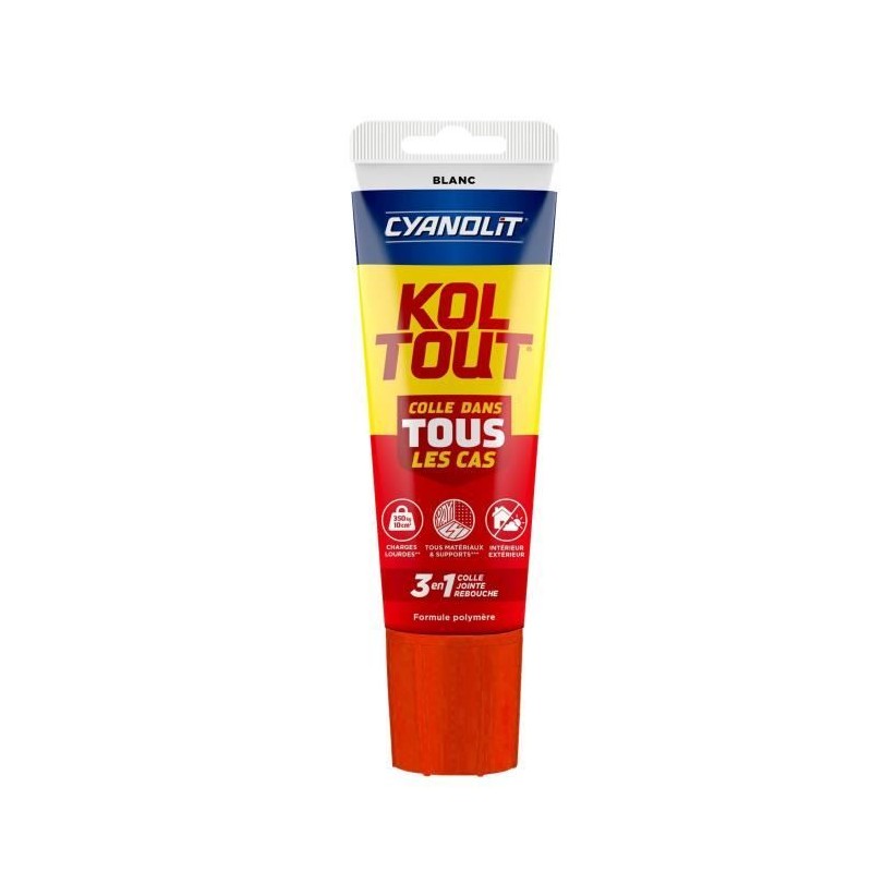 Colle de fixation et d'étanchéité - CYANOLIT - Blanc - Tube 125 ml Colle de fixation et d'étanchéité - CYANOLIT - Blanc - Tube 125 ml