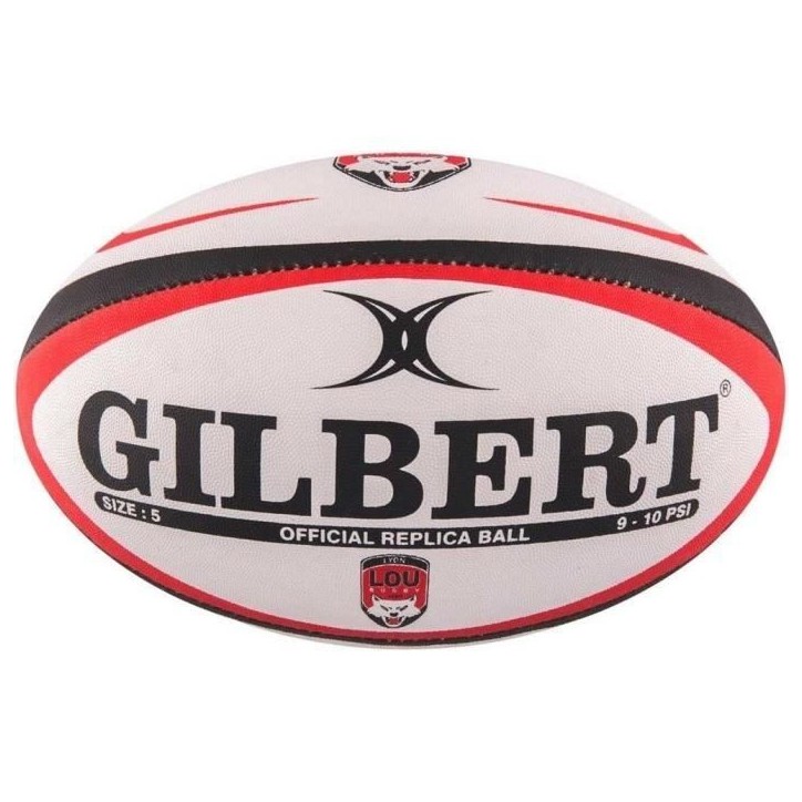 Ballon de rugby Réplique Lyon - GILBERT - T5 - Lot de 5