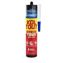 Colle de fixation et d'étanchéité - CYANOLIT - Blanc - Cartouche 29