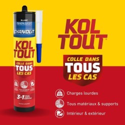 Colle de fixation et d'étanchéité - CYANOLIT - Blanc - Cartouche 29