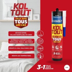 Colle de fixation et d'étanchéité - CYANOLIT - Blanc - Cartouche 29