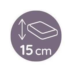 Matelas Bébé Confort XXL TINEO 60x120x15cm - Sans Traitement - Fabri