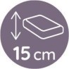 Matelas Bébé Confort XXL TINEO 60x120x15cm - Sans Traitement - Fabri