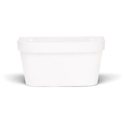 Pot mural - GARDEN ID Star - Blanc 36 x 16 cm - Réserve d'eau avec sy