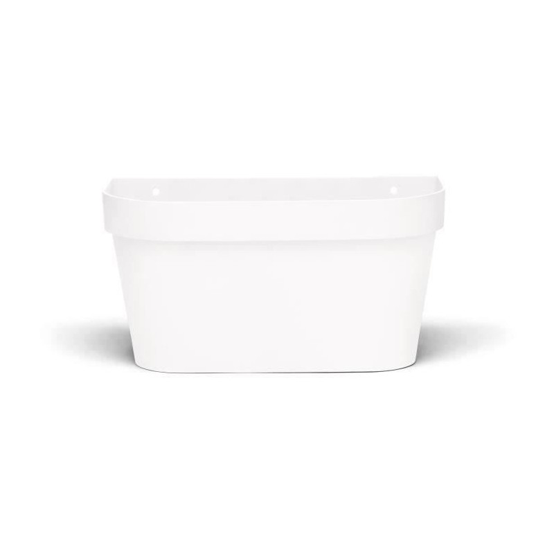 Pot mural - GARDEN ID Star - Blanc 36 x 16 cm - Réserve d'eau avec sy Pot mural - GARDEN ID Star - Blanc 36 x 16 cm - Réserve d'eau avec sy