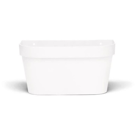 Pot mural - GARDEN ID Star - Blanc 36 x 16 cm - Réserve d'eau avec sy