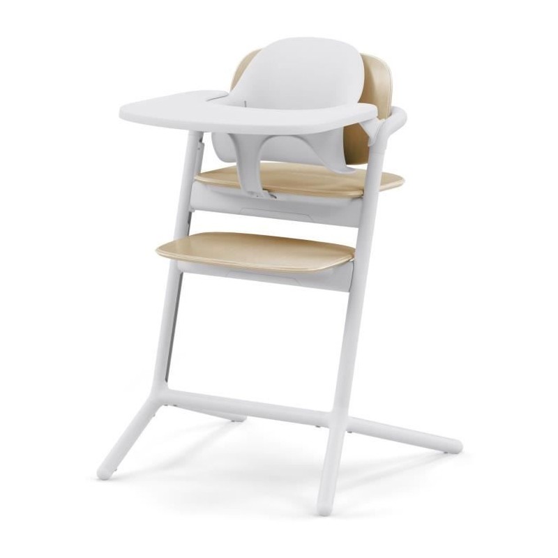 CYBEX - Chaise haute évolutive - Pack 3 en 1 - LEMO 2 - Blanc/ Bois -