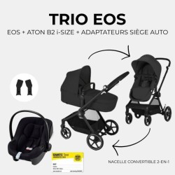 CYBEX Pack Poussette Trio EOS BLACK Moon Black : Poussette convertible