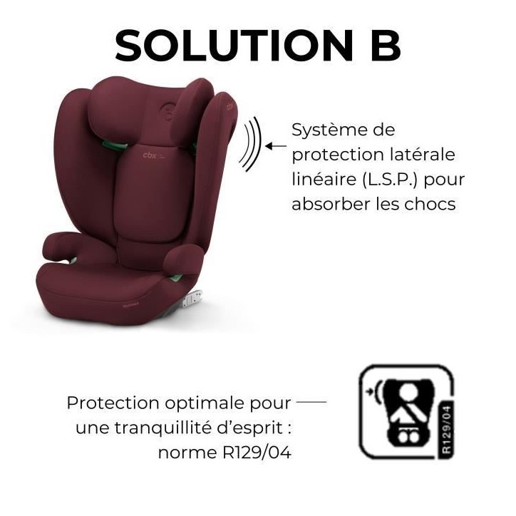 Siege auto CBX by CYBEX SOLUTION B I-FIX 3 a 12 ans - Groupe 2/3 - 100 a 150 cm Red | red Siege auto CBX by CYBEX SOLUTION B I-FIX 3 a 12 ans - Groupe 2/3 - 100 a 150 cm Red | red