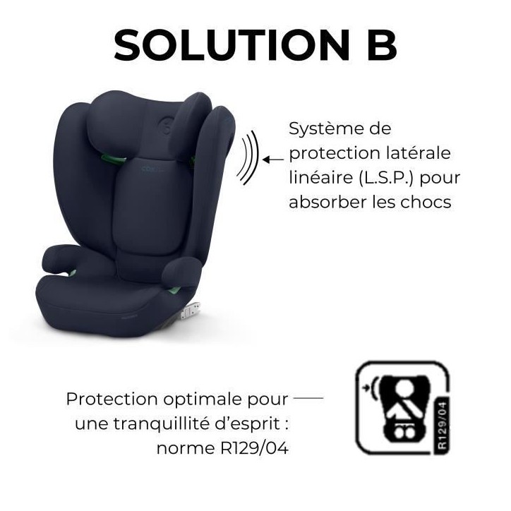 Siege auto CBX by CYBEX SOLUTION B I-FIX 3 a 12 ans - Groupe 2/3 - 100 a 150 cm Blue | blue Siege auto CBX by CYBEX SOLUTION B I-FIX 3 a 12 ans - Groupe 2/3 - 100 a 150 cm Blue | blue