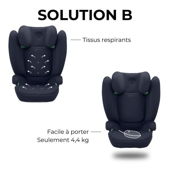 Siege auto CBX by CYBEX SOLUTION B I-FIX 3 a 12 ans - Groupe 2/3 - 100 a 150 cm Blue | blue Siege auto CBX by CYBEX SOLUTION B I-FIX 3 a 12 ans - Groupe 2/3 - 100 a 150 cm Blue | blue