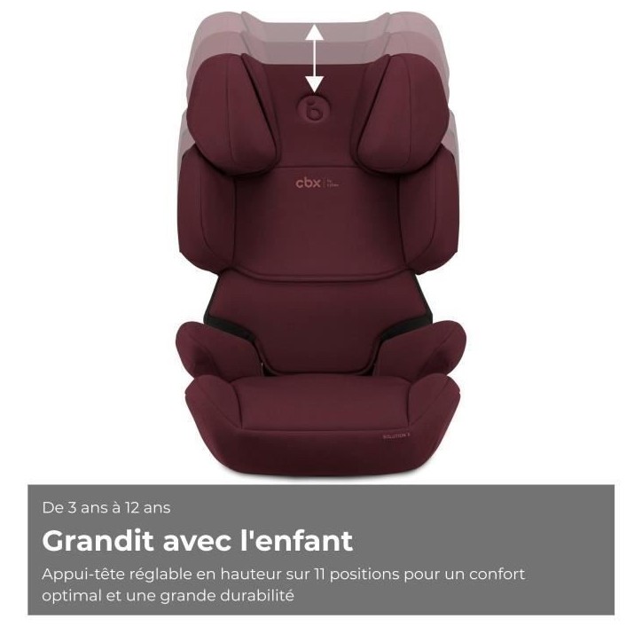 Siege auto CBX by CYBEX Solution X I-FIX 3 a 12 ans - Groupe 2/3 - 100 a 150 cm Rouge Siege auto CBX by CYBEX Solution X I-FIX 3 a 12 ans - Groupe 2/3 - 100 a 150 cm Rouge