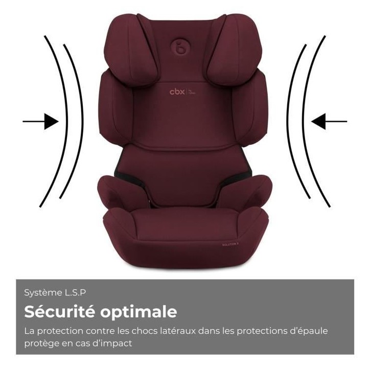 Siege auto CBX by CYBEX Solution X I-FIX 3 a 12 ans - Groupe 2/3 - 100 a 150 cm Rouge Siege auto CBX by CYBEX Solution X I-FIX 3 a 12 ans - Groupe 2/3 - 100 a 150 cm Rouge
