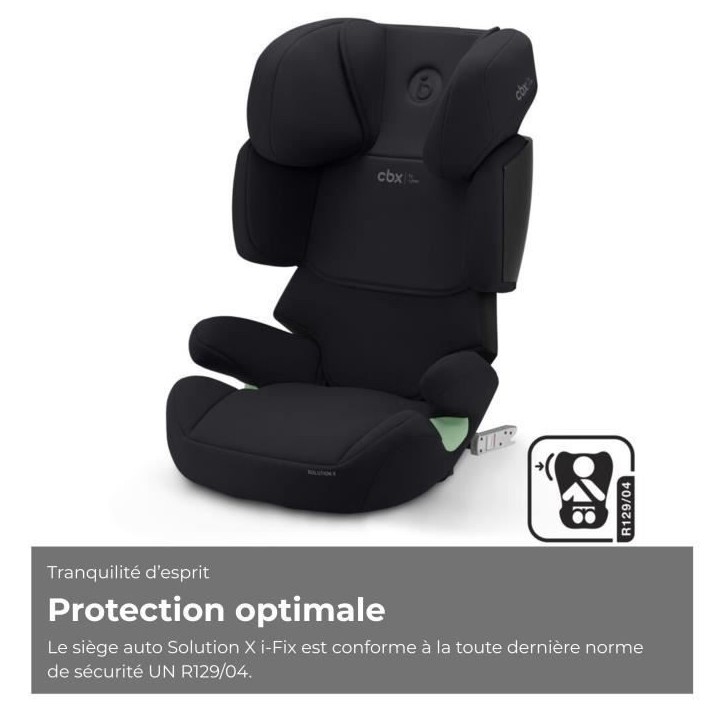 Siege auto CBX by CYBEX SOLUTION X I-FIX 3 a 12 ans - Groupe 2/3 - 100 a 150 cm Black | black
