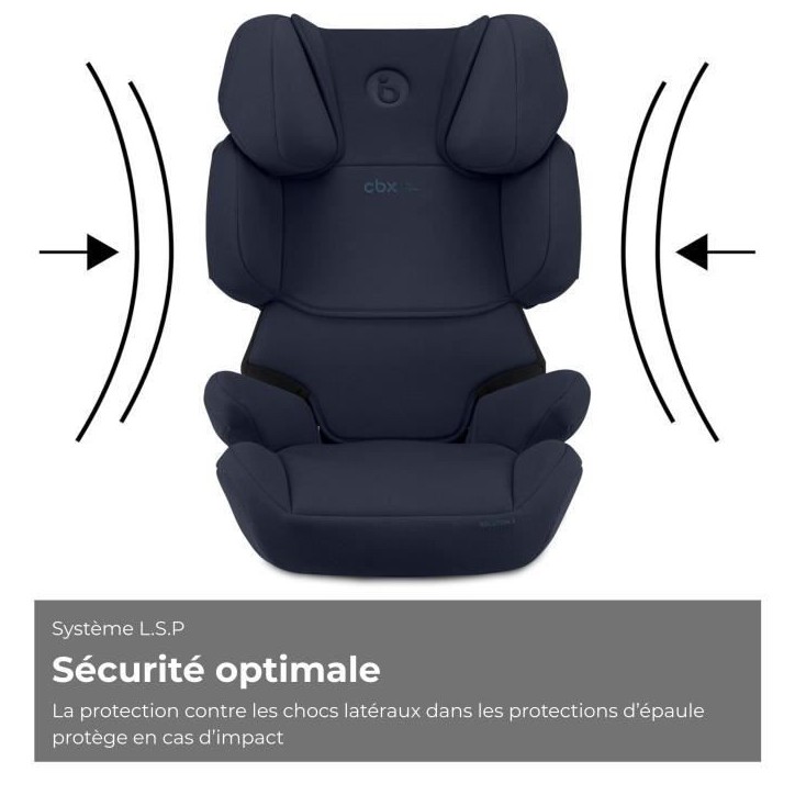 Siege auto CBX by CYBEX SOLUTION X I-FIX 3 a 12 ans - Groupe 2/3 - 100 a 150 cm Blue | blue