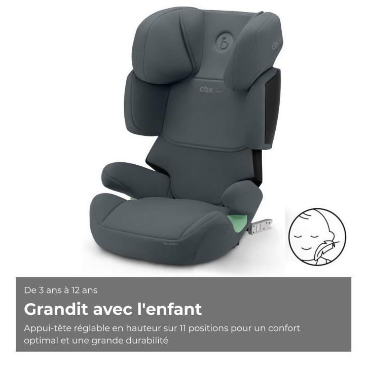 Siege auto CBX by CYBEX SOLUTION X I-FIX 3 a 12 ans - Groupe 2/3 - 100 a 150 cm Grey | grey Siege auto CBX by CYBEX SOLUTION X I-FIX 3 a 12 ans - Groupe 2/3 - 100 a 150 cm Grey | grey