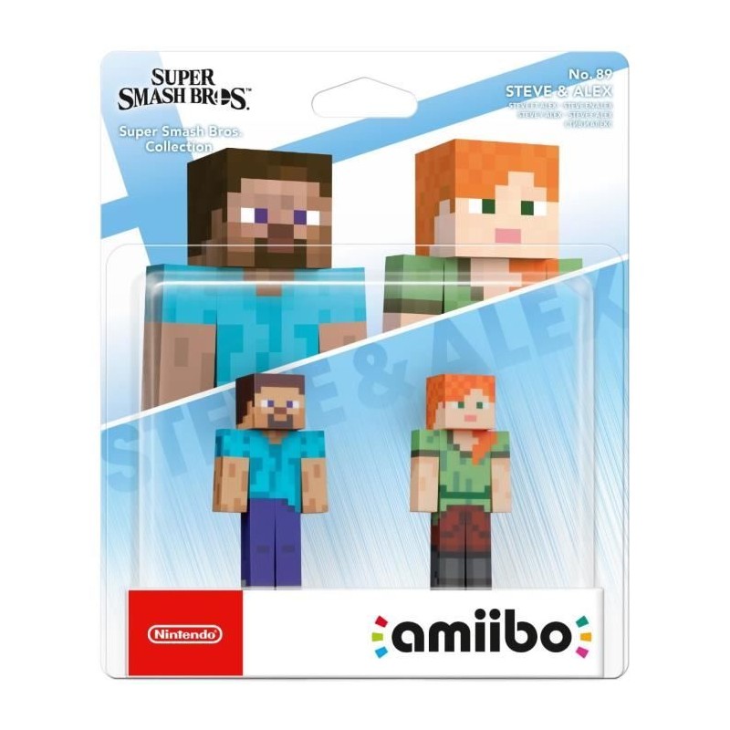 Figurine Amiibo - Steve & Alex N°89 • Collection Super Smash Bros. Figurine Amiibo - Steve & Alex N°89 • Collection Super Smash Bros.