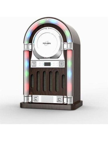 Juke Box INOVALLEY RETRO13N - Lecteur CD Bluetooth 20W - Entrée Aux-In - Écran LED - Façade Lumineuse