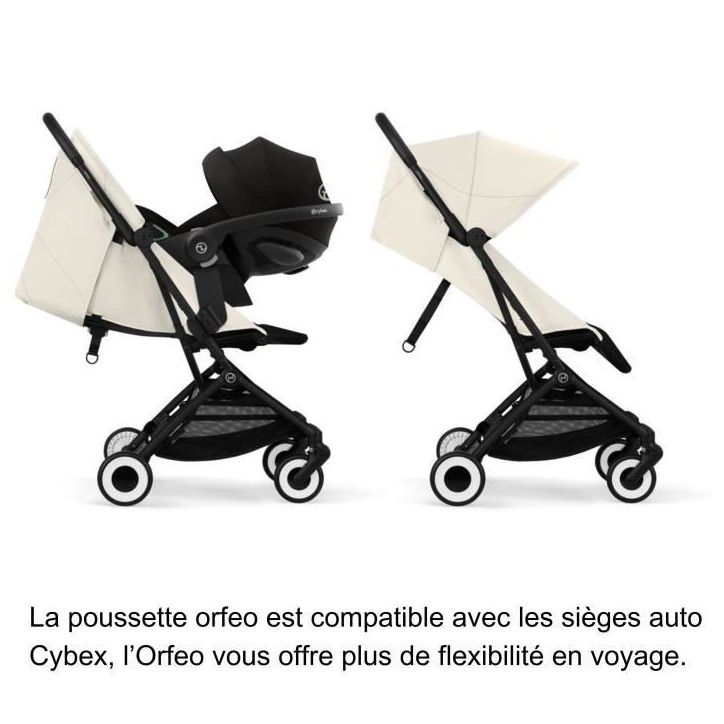 CYBEX - Poussette ultra compacte et confortable - ORFEO - 4 roues - Canvas White CYBEX - Poussette ultra compacte et confortable - ORFEO - 4 roues - Canvas White