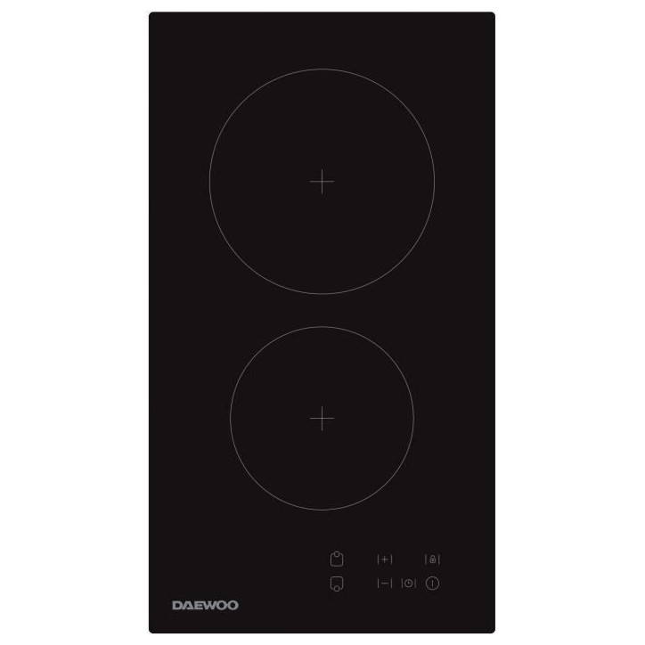 Plaque de cuisson vitrocéramique - DAEWOO - 2 foyers - 30 cm - BH3VTF19BNM - Noir Plaque de cuisson vitrocéramique - DAEWOO - 2 foyers - 30 cm - BH3VTF19BNM - Noir
