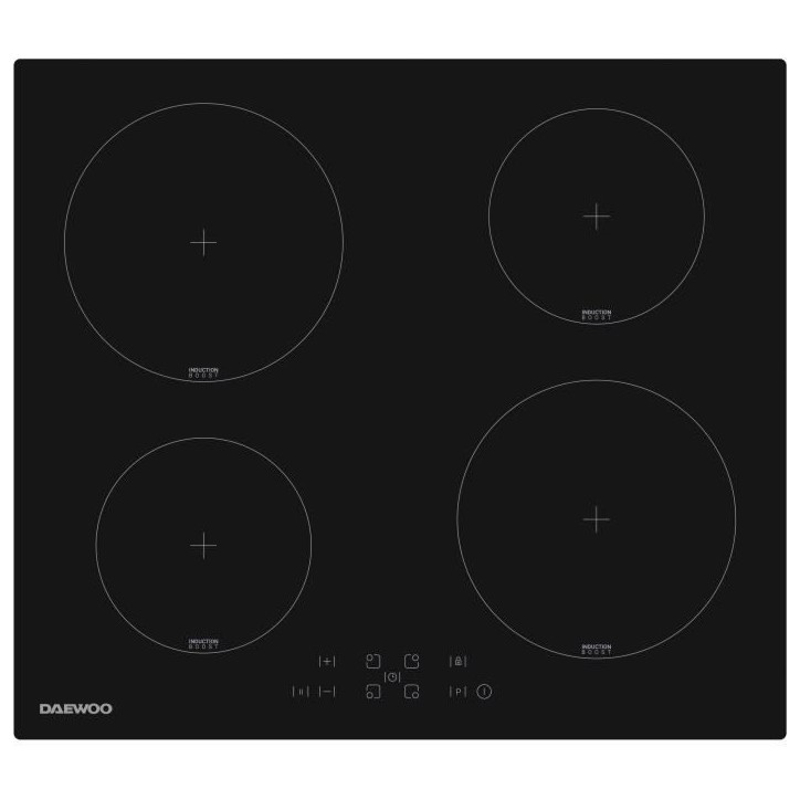 Plaque de cuisson a induction - DAEWOO - 4 foyers - 60 cm - BH6ITF37BNM - Noir Plaque de cuisson a induction - DAEWOO - 4 foyers - 60 cm - BH6ITF37BNM - Noir