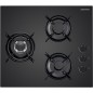 Plaque de cuisson a gaz - DAEWOO - 3 foyers - 60 cm - BH6GKR21BNL - Noir