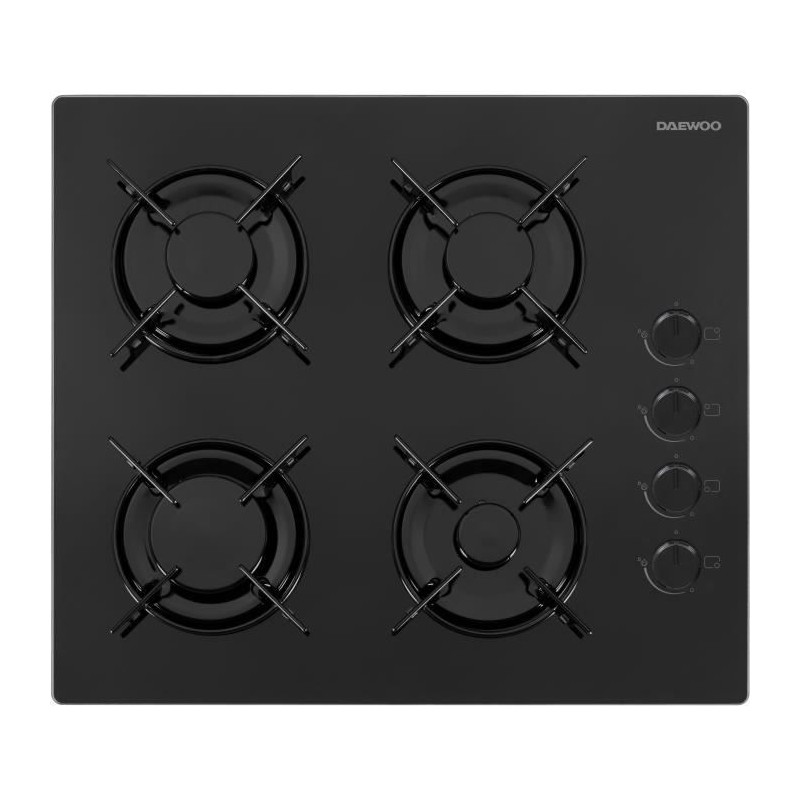 Plaque de cuisson a gaz - DAEWOO - 4 foyers - 60 cm - BH6GKR40BNL - No Plaque de cuisson a gaz - DAEWOO - 4 foyers - 60 cm - BH6GKR40BNL - No