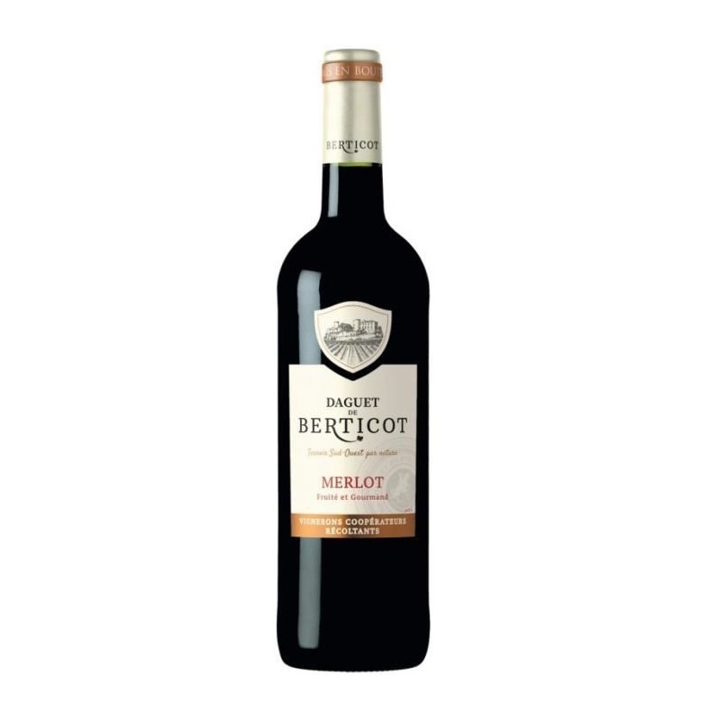 Daguet de Berticot Atlantique Merlot - Vin rouge de Bordeaux 2023 Daguet de Berticot Atlantique Merlot - Vin rouge de Bordeaux 2023