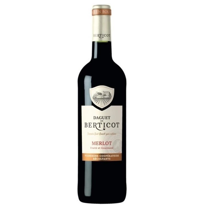Daguet de Berticot Atlantique Merlot - Vin rouge de Bordeaux 2023