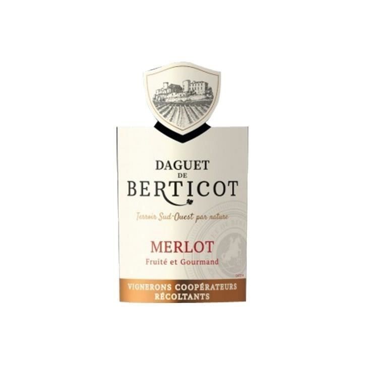 Daguet de Berticot Atlantique Merlot - Vin rouge de Bordeaux 2023