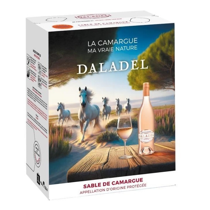 Bag in Box Domaine Royal De Jarras Daladel Sable de Camargue - Vin rosé de Languedoc