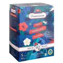 Rhum Damoiseau - Rhum agricole blanc - Guadeloupe - 40%vol - BIB 5 Lit