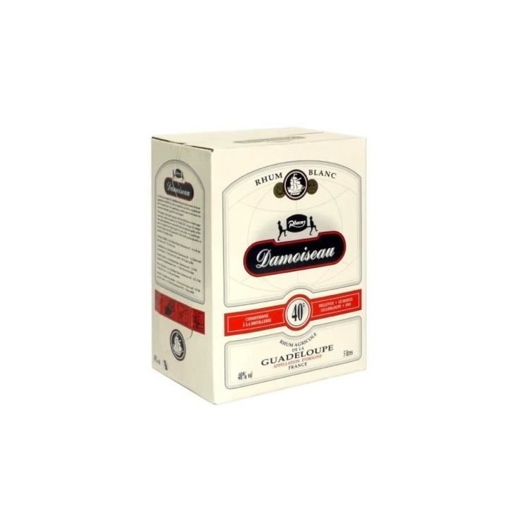 Rhum Damoiseau - Rhum agricole blanc - Guadeloupe - 40%vol - BIB 5 Litres