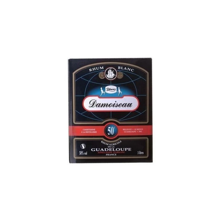 Rhum Damoiseau - Rhum agricole blanc - Guadeloupe - 50%vol - BIB 300cl