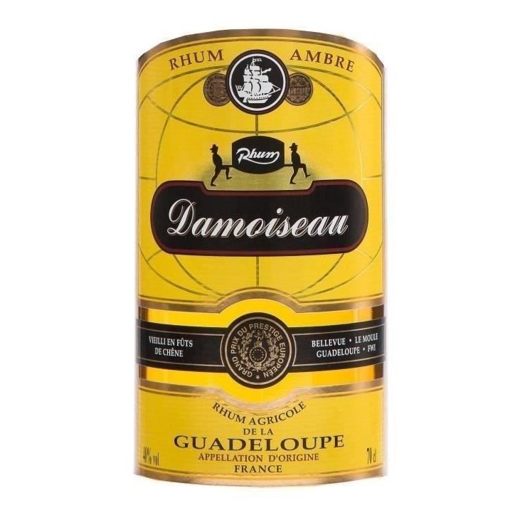 Rhum Damoiseau - Rhum ambré agricole - Guadeloupe - 40%vol - 70cl