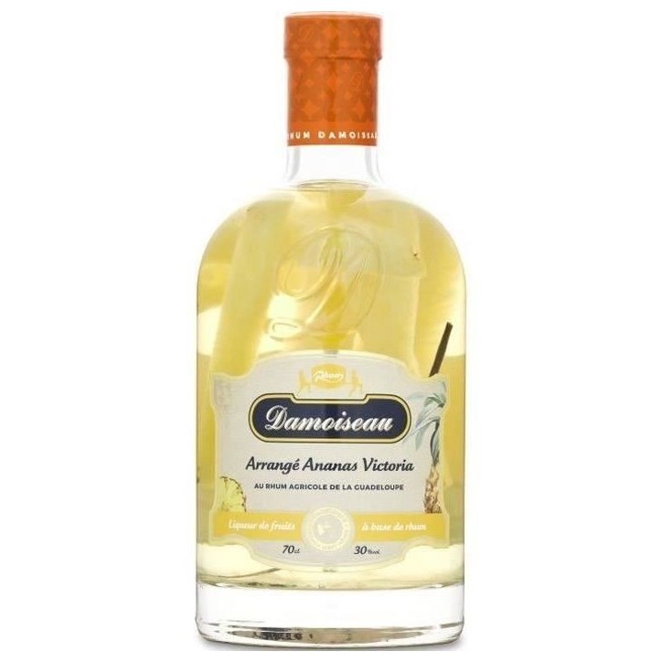 Rhum Damoiseau - Les Arrangés Ananas Vanille - Rhum agricole - Guadeloupe - 30% - 70 cl