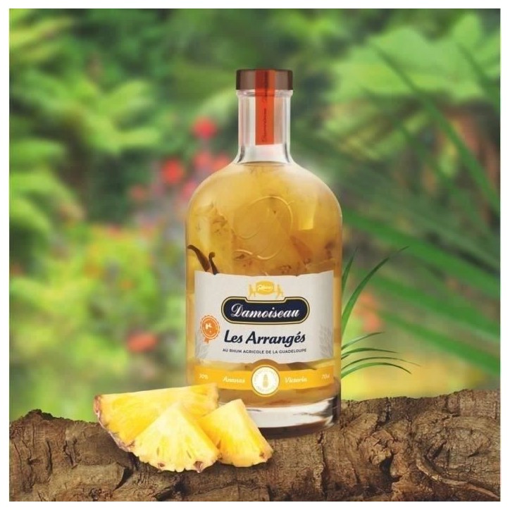 Rhum Damoiseau - Les Arrangés Ananas Vanille - Rhum agricole - Guadeloupe - 30% - 70 cl