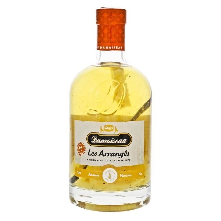 Rhum Damoiseau - Les Arrangés Ananas Vanille - Rhum agricole - Guadeloupe - 30% - 70 cl
